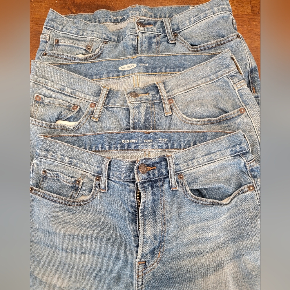 Mens Old Navy Bootcut Lot 30 X 32 Light Denim 3 pair